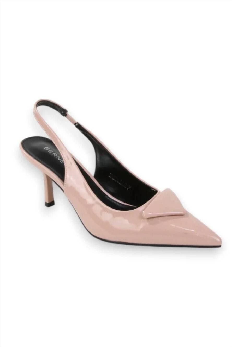NEW BERNESS women's pointy slingback heels in beige